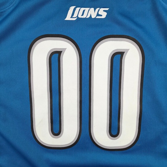 Detroit Lions Jersey Mens 2XL Blue #00 Personalized Name Nike NFL Football - Picture 4 of 13